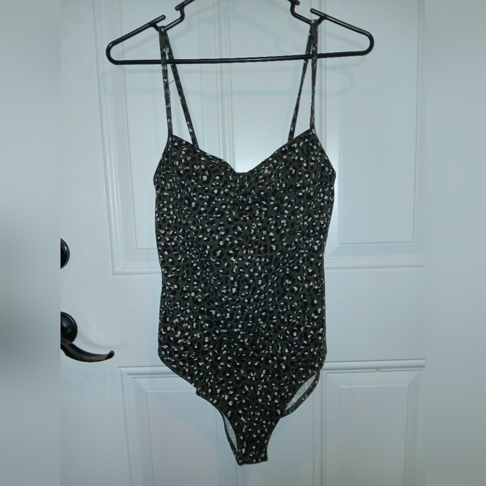 Wild Fable Animal Print Bodysuit Size M